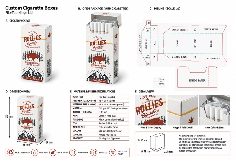 Custom Cigarette Boxes - BoxesMe NYC